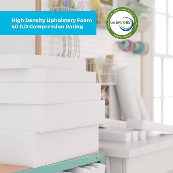 imageLinenspa High Density Squares Replacement Cushion for Sofa or Chairs Multiple Sizes Upholstery Foam 24 X 24 40 ILD  Extra Firm40 Ild  Extra Firm