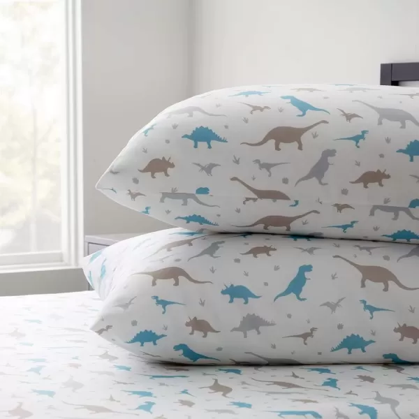 imageLinenspa Microfiber FourPiece Sheet Set  Multiple Styles and Colors  Super Soft Feel  Fun Patterns for Boys and Girls  Full  PrincessDinosaur