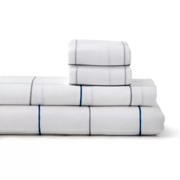 imageLinenspa Microfiber FourPiece Sheet Set  Multiple Styles and Colors  Super Soft Feel  Fun Patterns for Boys and Girls  Full  PrincessNavy Grid