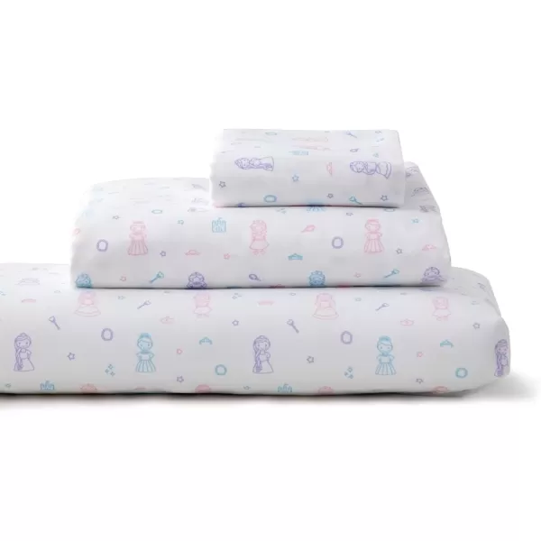 imageLinenspa Microfiber FourPiece Sheet Set  Multiple Styles and Colors  Super Soft Feel  Fun Patterns for Boys and Girls  Full  PrincessPrincess