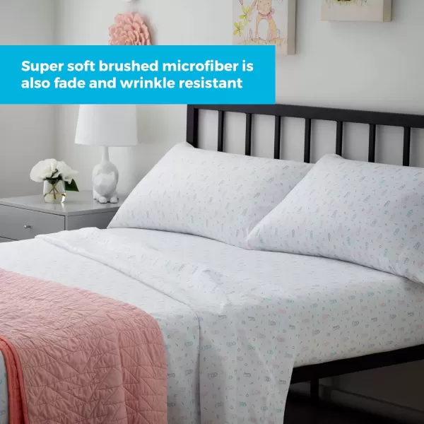 imageLinenspa Microfiber FourPiece Sheet Set  Multiple Styles and Colors  Super Soft Feel  Fun Patterns for Boys and Girls  Full  PrincessPrincess