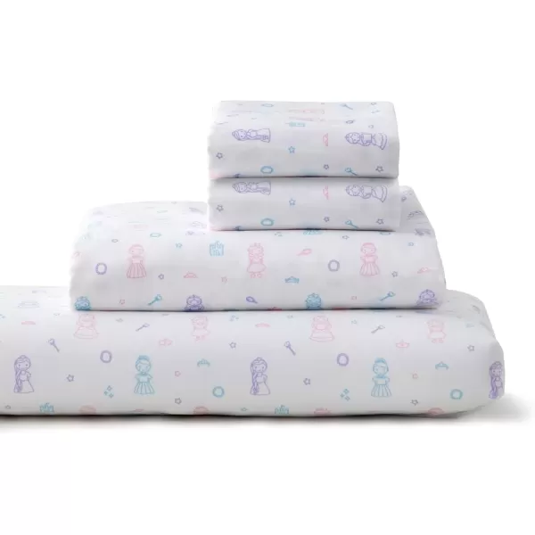 imageLinenspa Microfiber FourPiece Sheet Set  Multiple Styles and Colors  Super Soft Feel  Fun Patterns for Boys and Girls  Full  PrincessPrincess