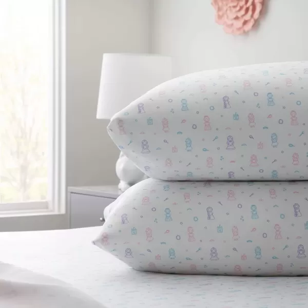 imageLinenspa Microfiber FourPiece Sheet Set  Multiple Styles and Colors  Super Soft Feel  Fun Patterns for Boys and Girls  Full  PrincessPrincess