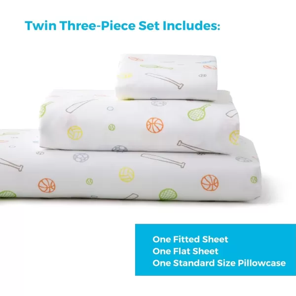 imageLinenspa Microfiber FourPiece Sheet Set  Multiple Styles and Colors  Super Soft Feel  Fun Patterns for Boys and Girls  Full  PrincessSports