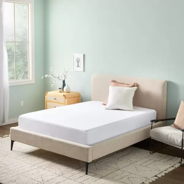 imageLINENSPA Waterproof 5Sided Premium Mattress Protector  Breathable and Hypoallergenic  Fitted Sheet Style Machine Washable Protector  TwinWhite