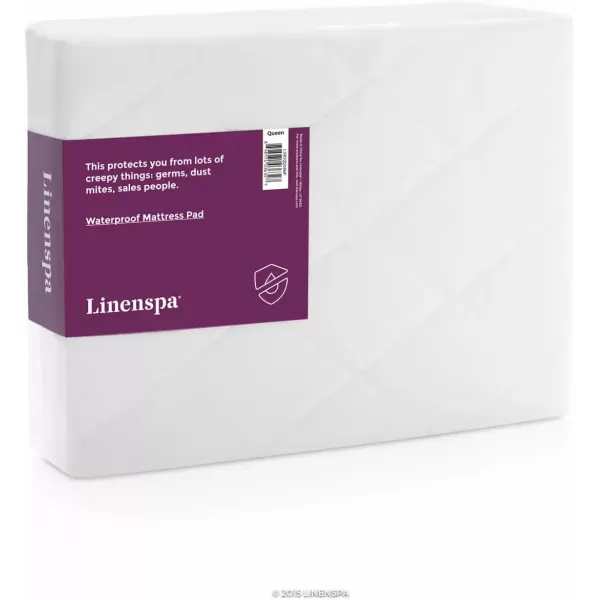 imageLinenspa Waterproof Mattress Pad with Quilted Microfiber Cover 