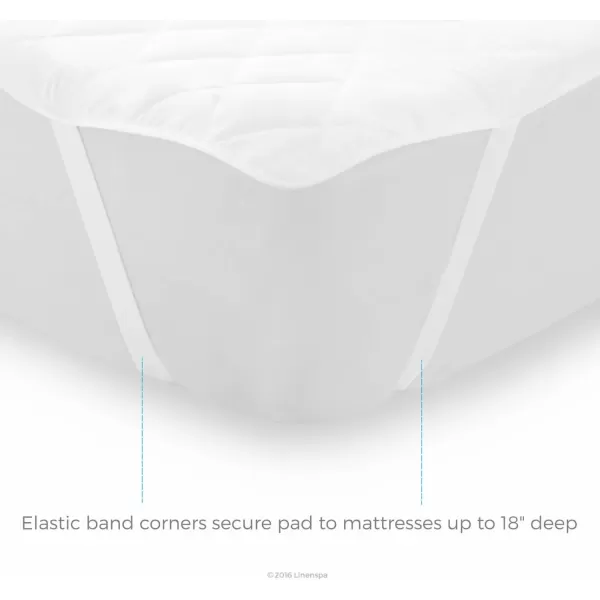 imageLinenspa Waterproof Mattress Pad with Quilted Microfiber Cover 