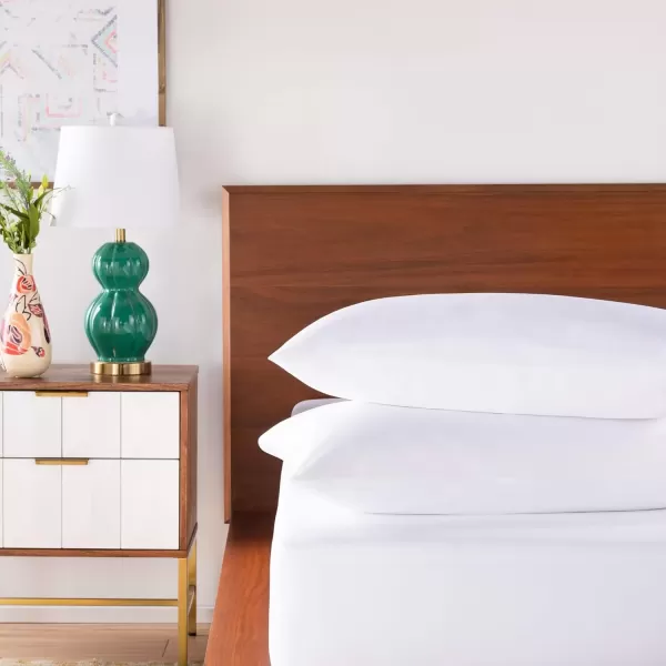 imageLinenspa Waterproof Pillow EncasementBlocks Out Liquid Standard Pillow ProtectorWhiteWhite
