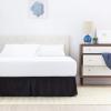 imageLinenspa 14 Inch Wrinkle and Fade ResistantMachine WashableEasy Use Pleated Microfiber Bed Skirt Queen NavyBlack