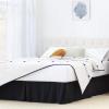 imageLinenspa 14 Inch Wrinkle and Fade ResistantMachine WashableEasy Use Pleated Microfiber Bed Skirt Queen NavyBlack