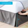 imageLinenspa 14 Inch Wrinkle and Fade ResistantMachine WashableEasy Use Pleated Microfiber Bed Skirt Queen NavyNavy