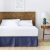 imageLinenspa 14 Inch Wrinkle and Fade ResistantMachine WashableEasy Use Pleated Microfiber Bed Skirt Queen NavyNavy