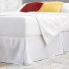 imageLinenspa 14 Inch Wrinkle and Fade ResistantMachine WashableEasy Use Pleated Microfiber Bed Skirt Queen NavyWhite