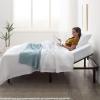 imageLinenspa Adjustable Bed Frame  Independent Head and Foot Incline  Powerful Quiet Motor  Easy Tool Free Assembly  Lounge  Watch TV  Working  Reading  Ergonomic  Electric Bed Base  Queen SizeQueen