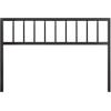 imageLinenspa Decorative Black Metal Steel Construction Vertical Bar Design40 Inches Tall King HeadboardFull