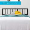 imageLinenspa Decorative Black Metal Steel Construction Vertical Bar Design40 Inches Tall King HeadboardKing