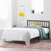 imageLinenspa Decorative Black Metal Steel Construction Vertical Bar Design40 Inches Tall King HeadboardKing