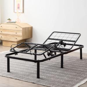 imageLinenspa Adjustable Bed Frame  Independent Head and Foot Incline  Powerful Quiet Motor  Easy Tool Free Assembly  Lounge  Watch TV  Working  Reading  Ergonomic  Electric Bed Base  Queen SizeTwin XL