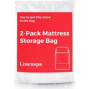 imageLinenspa Mattress Bag  2 Pack Queen  Full size Mattress Bags for Moving Storage ampamp Disposal  Durable Plastic Cover for Moving2pack