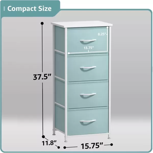 imageSorbus Dresser Storage Tower Organizer Drawers for Closet Boys ampamp Girls Bedroom Bedside Furniture Chest for Home College Dorm Steel Frame Wood Top Fabric BinsPinkAqua