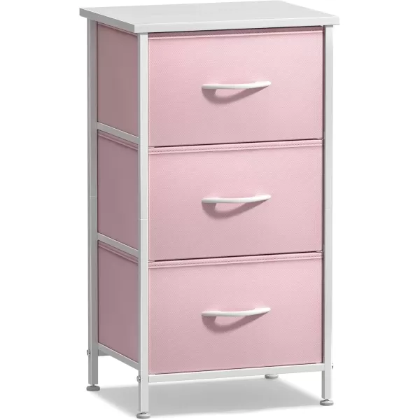 imageSorbus Dresser Storage Tower Organizer Drawers for Closet Boys ampamp Girls Bedroom Bedside Furniture Chest for Home College Dorm Steel Frame Wood Top Fabric BinsPinkPink