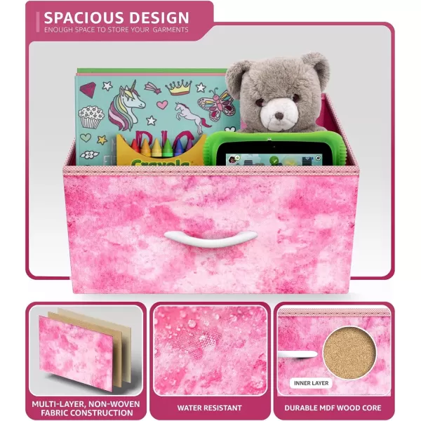imageSorbus Dresser Storage Tower Organizer Drawers for Closet Boys ampamp Girls Bedroom Bedside Furniture Chest for Home College Dorm Steel Frame Wood Top Fabric BinsPinkPink Tiedye