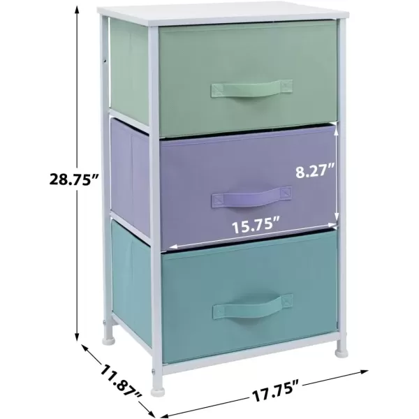 imageSorbus Dresser Storage Tower Organizer Drawers for Closet Boys ampamp Girls Bedroom Bedside Furniture Chest for Home College Dorm Steel Frame Wood Top Fabric BinsPinkPastel