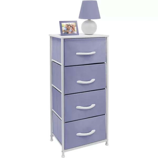 imageSorbus Dresser Storage Tower Organizer Drawers for Closet Boys ampamp Girls Bedroom Bedside Furniture Chest for Home College Dorm Steel Frame Wood Top Fabric BinsPinkPurple
