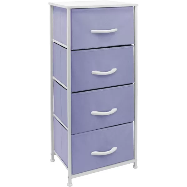 imageSorbus Dresser Storage Tower Organizer Drawers for Closet Boys ampamp Girls Bedroom Bedside Furniture Chest for Home College Dorm Steel Frame Wood Top Fabric BinsPinkPurple