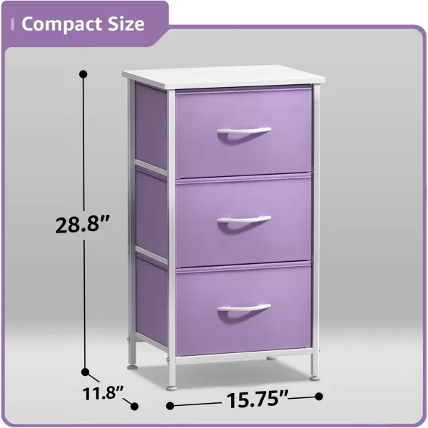 imageSorbus Dresser Storage Tower Organizer Drawers for Closet Boys ampamp Girls Bedroom Bedside Furniture Chest for Home College Dorm Steel Frame Wood Top Fabric BinsPinkPurple