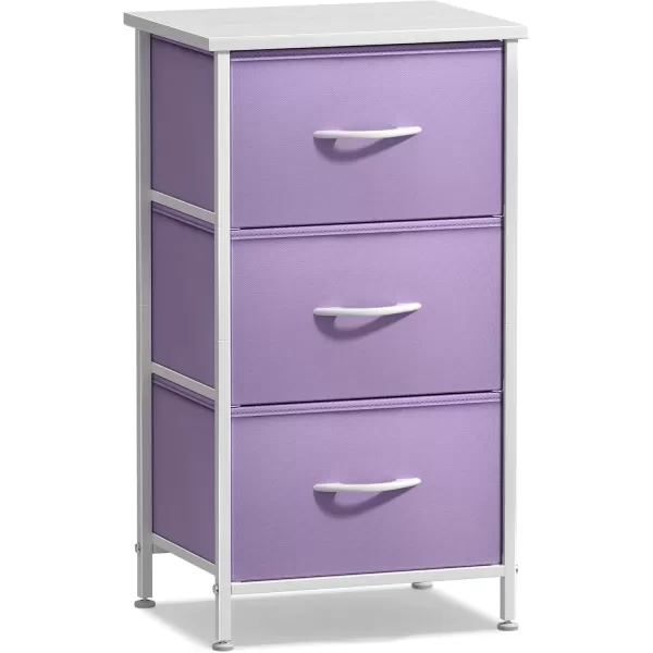 imageSorbus Dresser Storage Tower Organizer Drawers for Closet Boys ampamp Girls Bedroom Bedside Furniture Chest for Home College Dorm Steel Frame Wood Top Fabric BinsPinkPurple