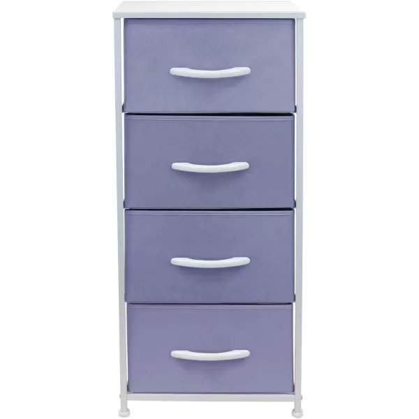 imageSorbus Dresser Storage Tower Organizer Drawers for Closet Boys ampamp Girls Bedroom Bedside Furniture Chest for Home College Dorm Steel Frame Wood Top Fabric BinsPinkPurple