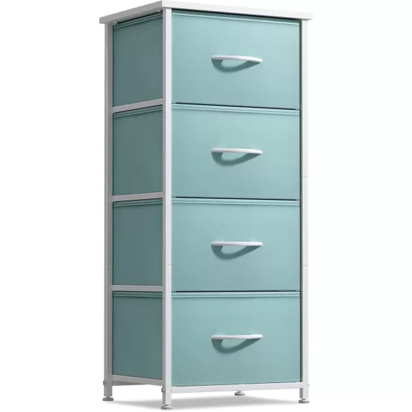 imageSorbus Dresser Storage Tower Organizer Drawers for Closet Boys ampamp Girls Bedroom Bedside Furniture Chest for Home College Dorm Steel Frame Wood Top Fabric BinsPinkAqua