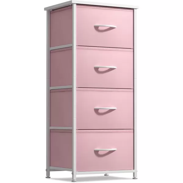 imageSorbus Dresser Storage Tower Organizer Drawers for Closet Boys ampamp Girls Bedroom Bedside Furniture Chest for Home College Dorm Steel Frame Wood Top Fabric BinsPinkPink