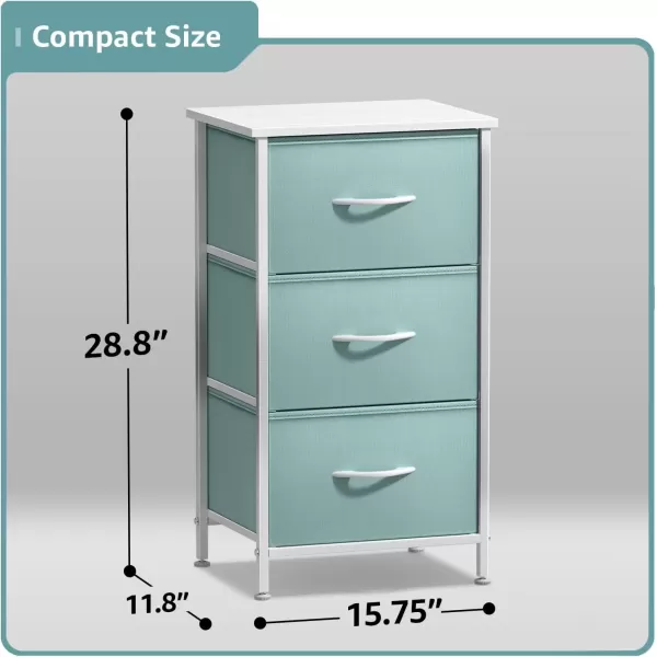 imageSorbus Dresser Storage Tower Organizer Drawers for Closet Boys ampamp Girls Bedroom Bedside Furniture Chest for Home College Dorm Steel Frame Wood Top Fabric BinsPinkAqua