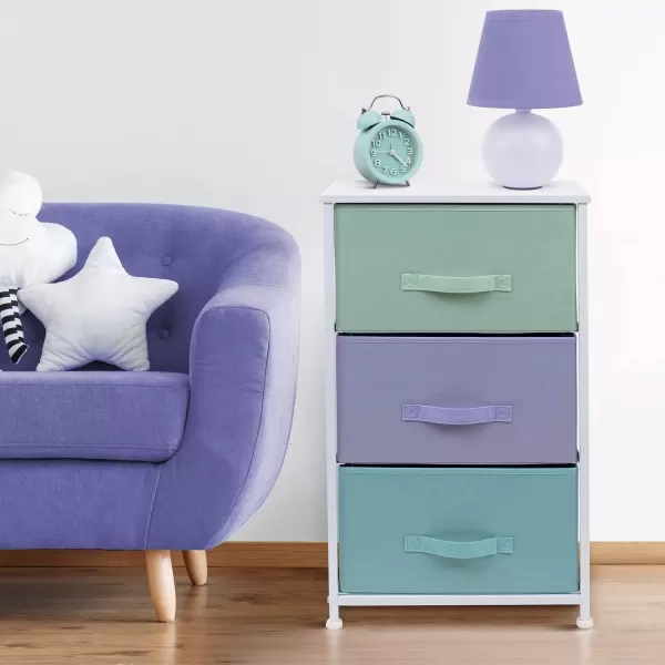 imageSorbus Dresser Storage Tower Organizer Drawers for Closet Boys ampamp Girls Bedroom Bedside Furniture Chest for Home College Dorm Steel Frame Wood Top Fabric BinsPinkPastel