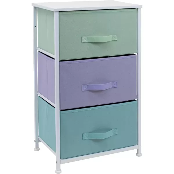imageSorbus Dresser Storage Tower Organizer Drawers for Closet Boys ampamp Girls Bedroom Bedside Furniture Chest for Home College Dorm Steel Frame Wood Top Fabric BinsPinkPastel