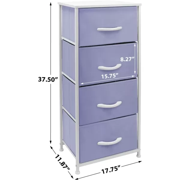 imageSorbus Dresser Storage Tower Organizer Drawers for Closet Boys ampamp Girls Bedroom Bedside Furniture Chest for Home College Dorm Steel Frame Wood Top Fabric BinsPinkPurple