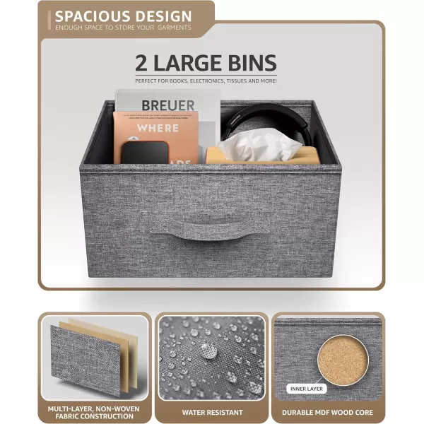 imageSorbus Nightstand with 4 Drawers  Bedside Furniture ampamp Night Stand End Table Dresser with Steel Frame Wood Top Easy Pull Fabric Bins for Home Bedroom Accessories Office ampamp DormBlack