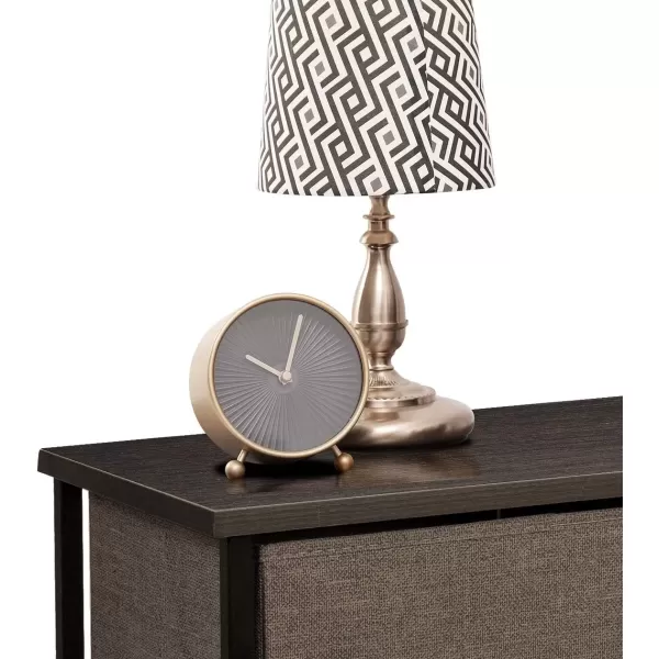 imageSorbus Nightstand with 4 Drawers  Bedside Furniture ampamp Night Stand End Table Dresser with Steel Frame Wood Top Easy Pull Fabric Bins for Home Bedroom Accessories Office ampamp DormBrown