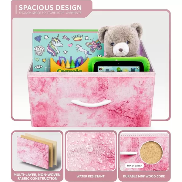 imageSorbus Dresser with 6 Drawers  Furniture Storage Tower Unit for Bedroom Hallway Closet Office Organization  Steel Frame Wood Top Easy Pull Fabric Bins 6Drawer Pastel PurplePink Tie Dye