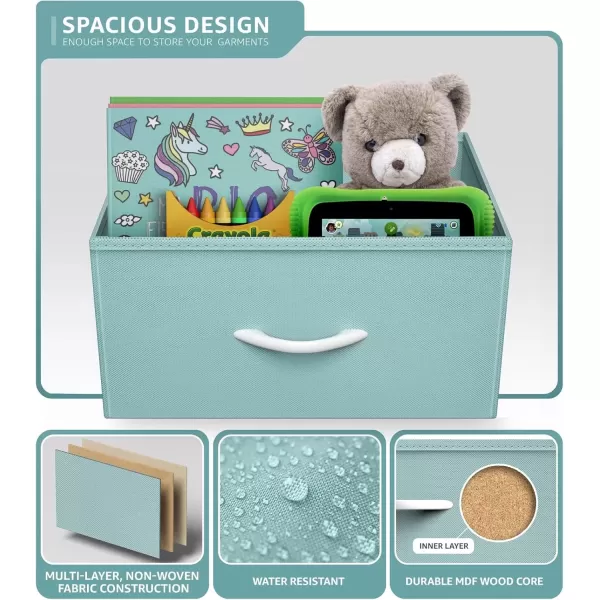 imageSorbus Kids Dresser with 10 Drawers  Storage Unit Organizer Chest for Clothes  Bedroom Kids Room Nursery ampamp Closet  Steel Frame Wood Top ampamp Handles and Easy Pull Fabric BinsPastel 1