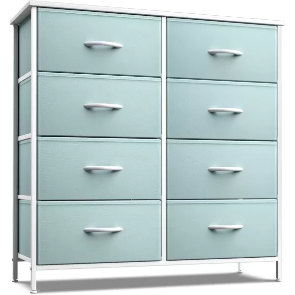 imageSorbus Kids Dresser with 10 Drawers  Storage Unit Organizer Chest for Clothes  Bedroom Kids Room Nursery ampamp Closet Purple 34 x 12 x 4710 DrawerAqua