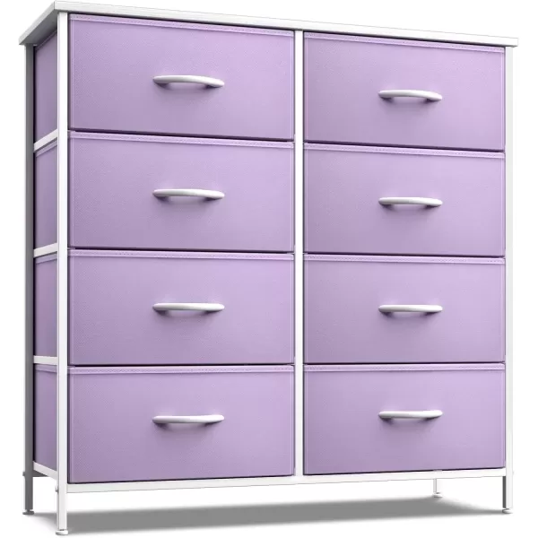 imageSorbus Kids Dresser with 10 Drawers  Storage Unit Organizer Chest for Clothes  Bedroom Kids Room Nursery ampamp Closet Purple 34 x 12 x 4710 DrawerPurple