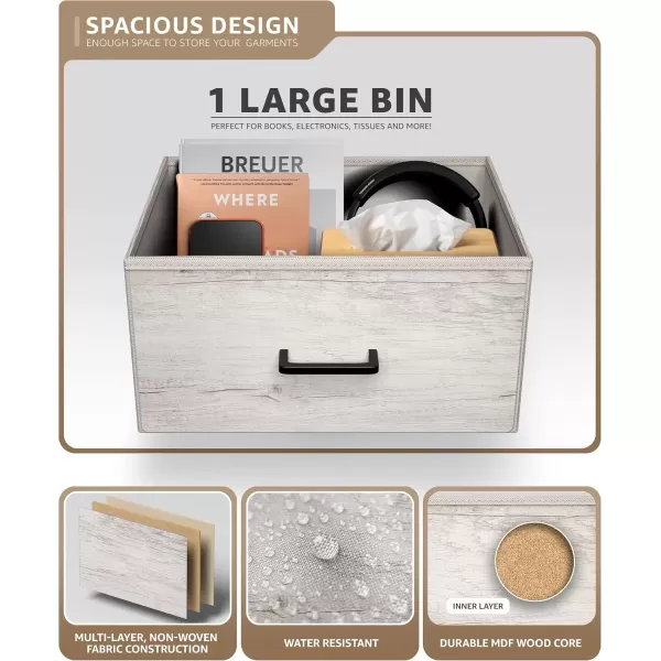 imageSorbus Nightstand 2Drawer Shelf Storage  Bedside Furniture ampamp End Table Chest Dresser with Steel Frame Wood Top ampamp Easy Pull Fabric Bins for Home Bedroom Closets Bathroom Office ampamp College DormGreige