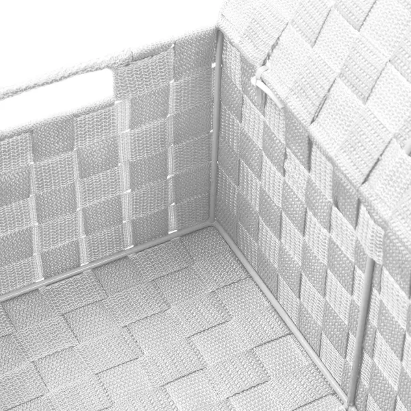 imageSorbus Storage Basket with Lid Mesh HandWoven Basket Decorative Storage Boxes with Lids Wicker Basket Organizers for Storage Variety Pack of 3  ChoclateWhite