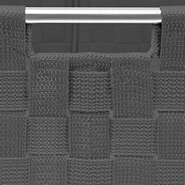 imageSorbus Storage Box Woven Basket Bin Container Tote Cube Organizer Set Stackable Storage Basket Woven Strap Shelf Organizer Builtin Carry Handles GrayGray