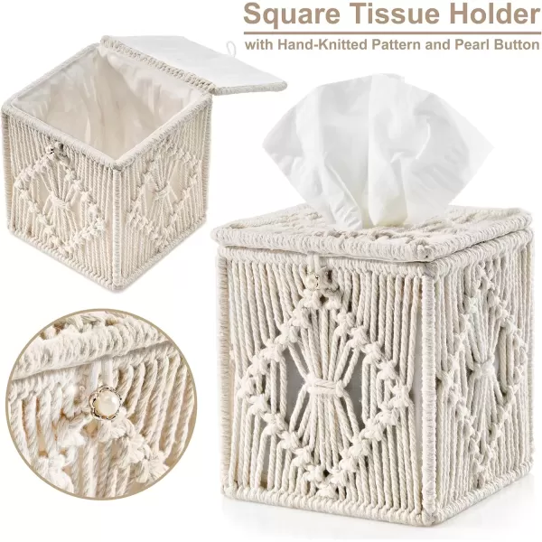 imageSorbus Storage Wicker Baskets  2 Decorative Gift Baskets for Baby Room Bedroom Nursery  Lined Paper Rope Baby Basket Set for Organizing Changing Station Linens Diapers Toiletries Toilet PaperIvory