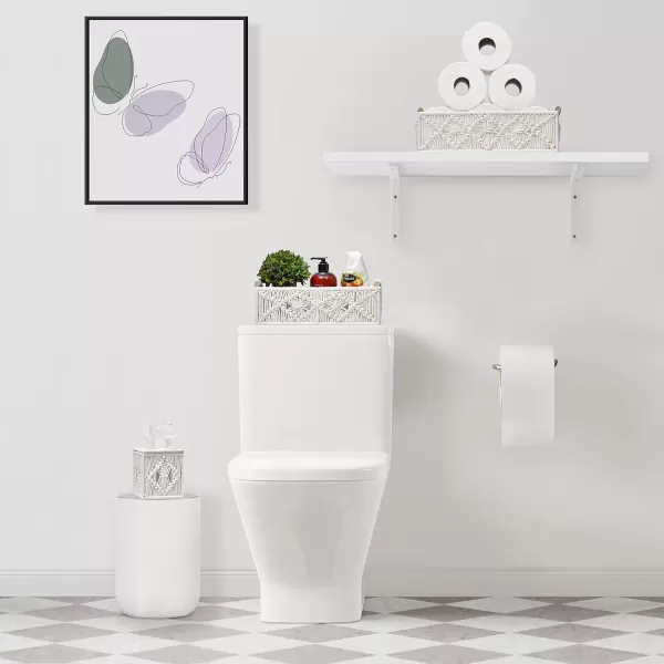 imageSorbus Storage Wicker Baskets  2 Decorative Gift Baskets for Baby Room Bedroom Nursery  Lined Paper Rope Baby Basket Set for Organizing Changing Station Linens Diapers Toiletries Toilet PaperIvory