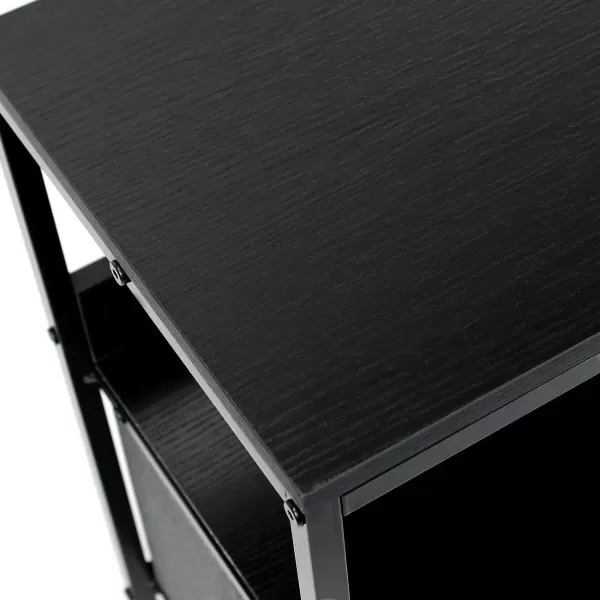 imageSorbus TV Stand Dresser with 2 Drawers  Television Riser Chest with Storage  Bedroom Living Room Closet ampamp Dorm FurnitureBlack